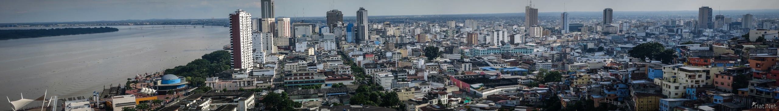 Guayaquil city Panorama from Las Penas