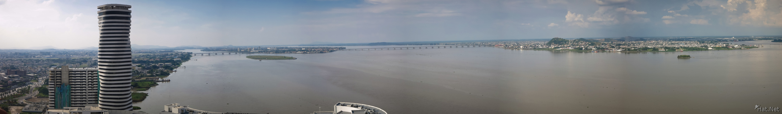Guayaquil river Panorama from Las Penas