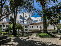 Church of Cuenca Gil Ramirez Davalos,  Cuenca,  Azuay,  Ecuador, South America