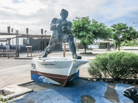 Sailor Statue in Puerto Baquerizo Moreno Baquerizo Moreno, Galapagos, Ecuador, South America