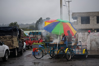 street vendor is saqusili Latacunga, Cotopaxi Province, Ecuador, South America
