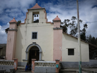 Chugchilan pink church Chugchilan, Latacunga, Colopaxi Province, Ecuador, South America