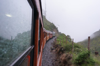 Nariz del Diablo Railroad Devils Nose Train in Alausi Riobamba, Alausi, Ecuador, South America