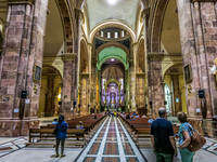 Inside new cathedral of Cuenca Cuenca, Ecuador, South America