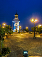Light Tower of Las Penas at Night Guayaquil, Ecuador, South America